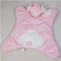 Embroidered Pink Spunky Puppy Baby Blanket E595964