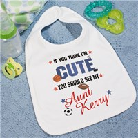 Personalized Sports Baby Bib Personalized Baby Boy Bib