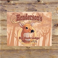 Personalized Big Buck Lodge Wall Canvas