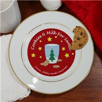 Cookies for Santa - Cocoa or Milk Personalized Ceramic Plate U368712