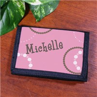 Personalized Pink Polka Dot Wallet for Her