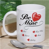 Personalized Be Mine Coffee Mugs