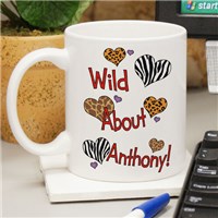 Personalized Wild About Love Coffee Mug