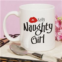 Personalized Naughty Girl Valentines Day Coffee Mug