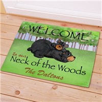 Personalized Bear Neck Of The Woods Hunting Doormats