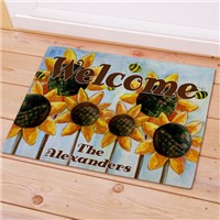 Sunflower Doormat Personalized Sunflower Doormat