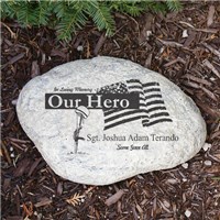 Engraved Military Memorial Garden Stones