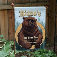 Personalized Big Bear Den Garden Flags