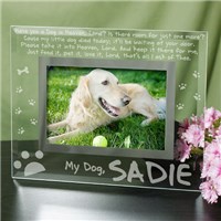 Personalized Dog Memorial Glass Frame Pet Memorial Glass Frame