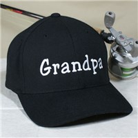 Personalized Hat Black Cap Embroidered with Custom Name or Title