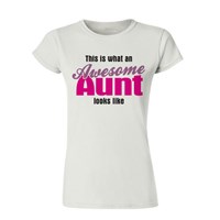 Personalized Awesome Aunt Ladies Fitted T-Shirt 912568X