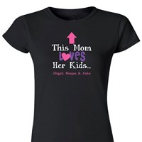 Personalized This Mom Loves Her Kids Fitted T-Shirt 915802X