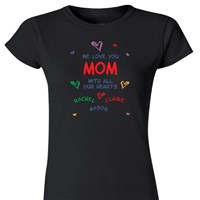 All Our Hearts Personalized Ladies' Fitted T-Shirt 91632X