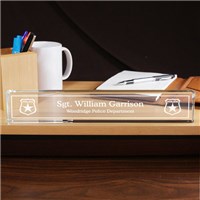 Personalized Police Department Desk Nameplate Custom Law Enforcement