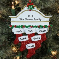 Personalized White Mantle Ornament