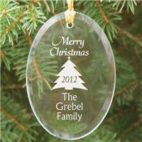 Engraved Christmas Tree Ornament