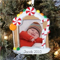 Gingerbread Photo House Engraved Christmas Ornament 836143