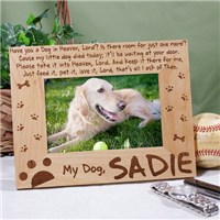 Personalized Dog Memorial Wooden Picture Frame
