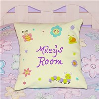 Personalized Little Smiles Throw Pillow for your little girl's room