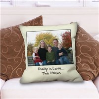 Custom Message Photo Throw Pillow 83062723