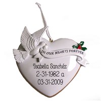 En nuestros corazones ornamento personalizado
