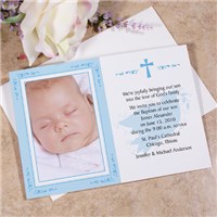 Personalized Christening Photo Invitations
