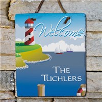 Lighthouse Slate Plaque