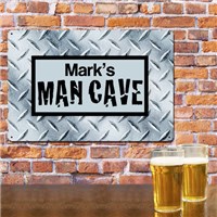 Personalized Man Cave Metal Sign Man Cave Wall Art with Custom Name