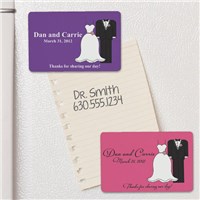 Personalized Bride And Groom Wedding Favor Magnet U563932