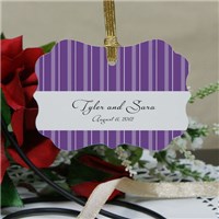 Personalized Striped Wedding Favor Place Holder U564030