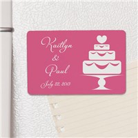 Personalized Wedding Favor - Wedding Cake Magnet U596832