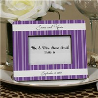 Personalized Striped Wedding Favor Place Holder U564031
