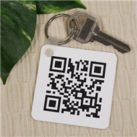 QR Barcode Keychain Personalized QR Barcode Keychain