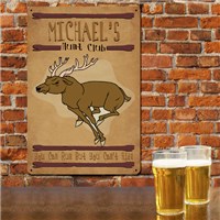 Personalized Hunting Metal Wall Sign Custom Printed Hunt Club Sign