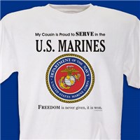 Proud To Serve Personalized Military T-shirt