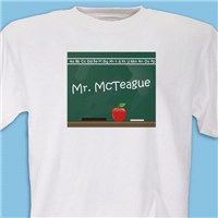 Personalized Teacher Chalkboard Shirt