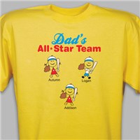 Dad's All Star Team Personalized T-Shirt 35905X