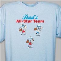 Dad's All Star Team Personalized T-Shirt 35905X
