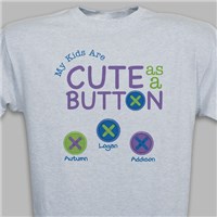 Personalized Cute As A Button T-Shirt 36222X