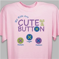 Personalized Cute As A Button T-Shirt 36222X