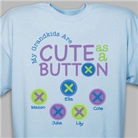 Personalized Cute As A Button T-Shirt 36222X