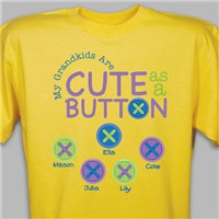Personalized Cute As A Button T-Shirt 36222X