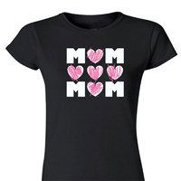 Mom's Hearts Fitted T-Shirt 915861X