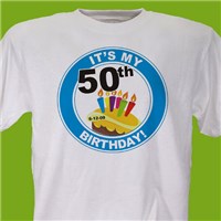 Personalized 50th Birthday TShirt Custom Printed Happy Birthday Tee