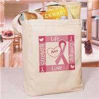 Personalized Ribbon of Heart Tote Bag