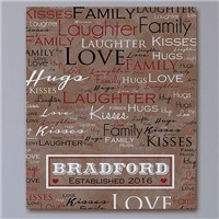 Family Name Word Art CanvasPersonalized Love Wall Canvas