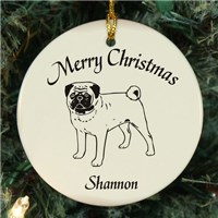 Dog Breed Personalized Ceramic Ornament U374810