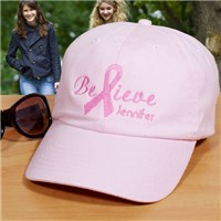 Personalized Believe Hat for Breast Cancer Awareness