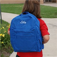 Personalized Blue Backpack