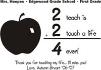 2 Touch A Life 4-ever Teacher Keepsake Paperweight